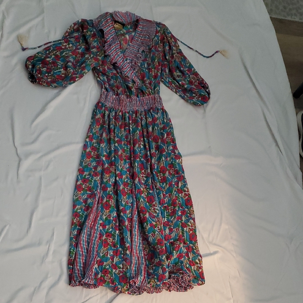 Floral Multicolor Women's Dress